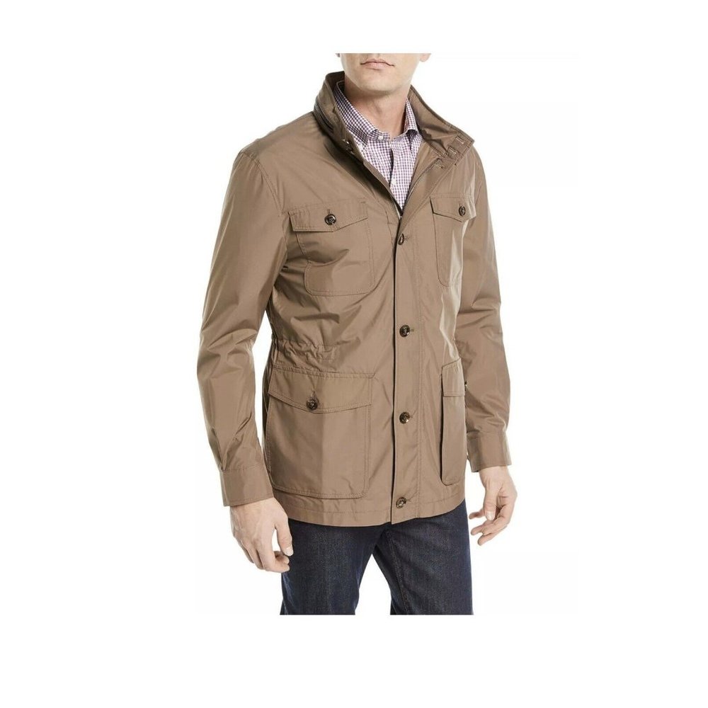Peter Millar Discovery All-Weather Jacket/Pack-Away Hood In Brown XL $798 (F3)